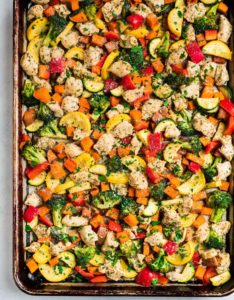 Sheet Pan Chicken and Rainbow Vegetables